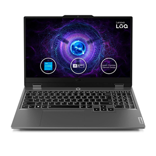 Lenovo LOQ 15IAX9, 15,6'', 144 Hz, i5, 24 GB, 512 GB, RTX 4060, hall - Sülearvuti 83GS00KVLT