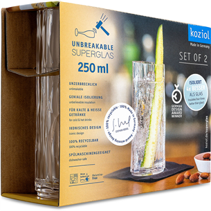 Koziol Club No. 3 Superglas, 250 мл, 2 шт. - Стаканы