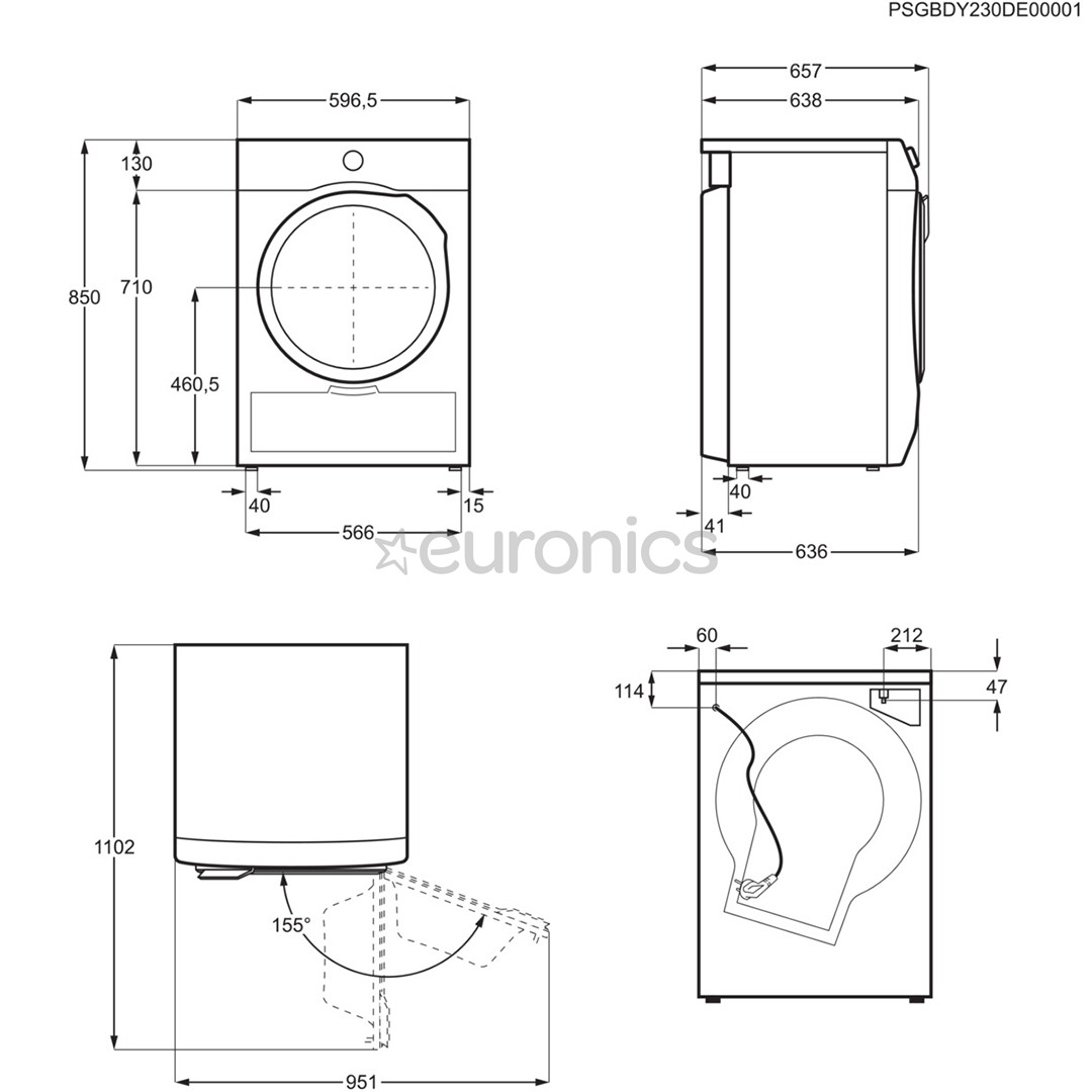 AEG 8000 Seeria AbsoluteCare, 8 kg, sügavus 63.6 cm - Pesukuivati