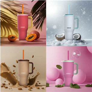 Kambukka Rio Tumbler, 950 ml, Almond Dream, pruun - Termokruus