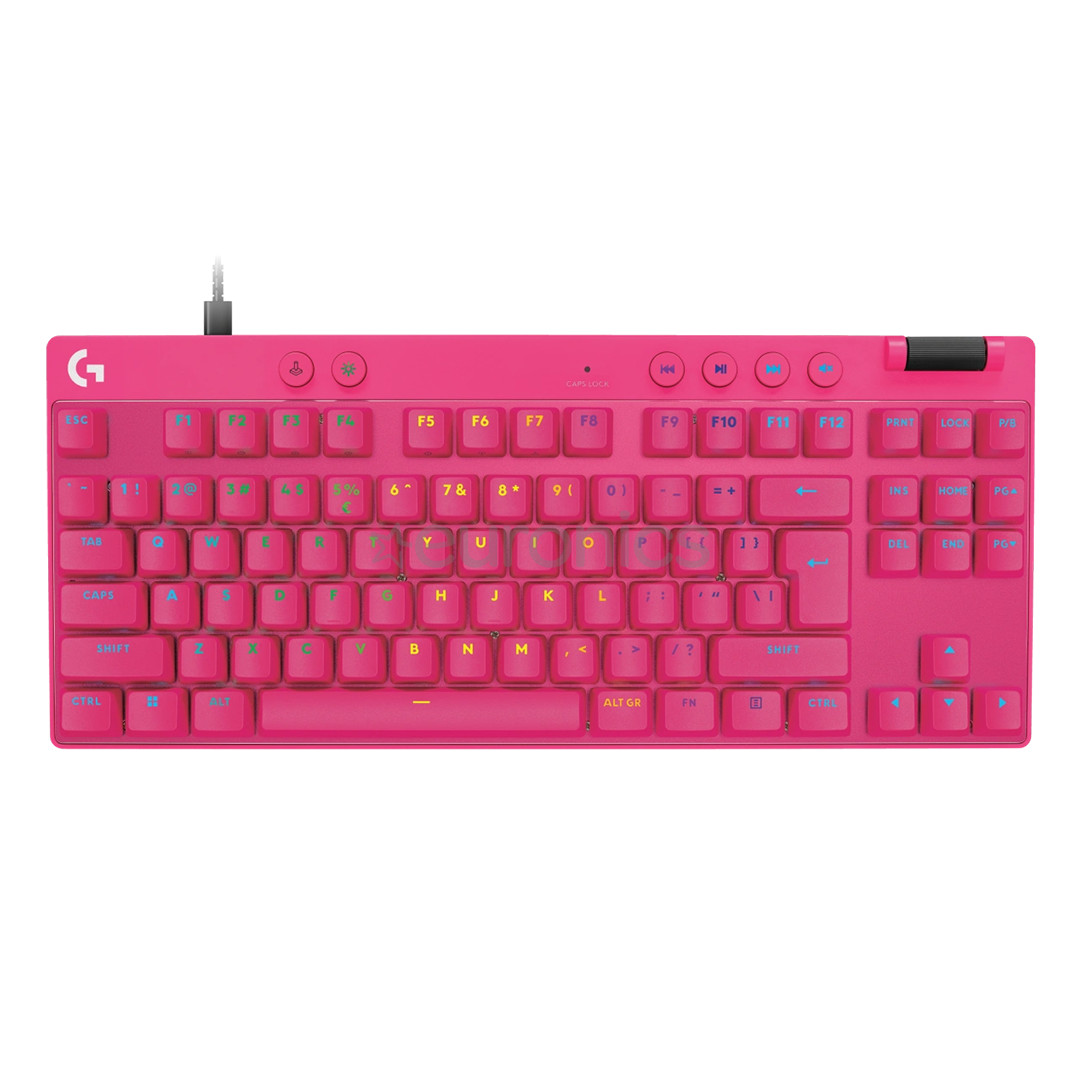 Logitech Pro X TKL Rapid, US, розовый - Клавиатура