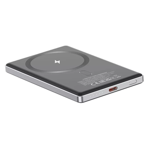 Canyon OnCharge 505 Slim Magsafe, 5000 mAh, juhtmevaba laadimine, USB-C, tumehall - Akupank