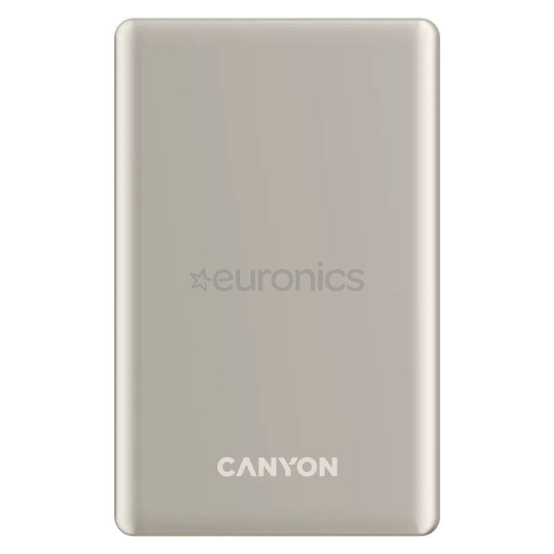 Canyon OnCharge 510 Slim Magsafe, 10000 mAh, wireless charging, USB-C, beige - Powerbank