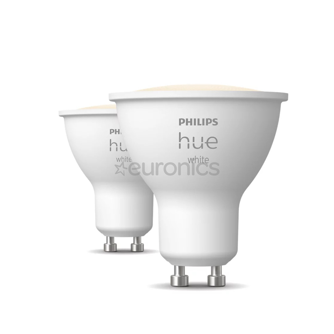 Philips Hue Smart Spotlight, soft-warm white, GU10, 2 pc - Smart light