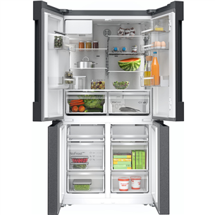 Bosch Seeria 6, French Door, 574 L, kõrgus 183 cm, must roostevaba - SBS-Külmik