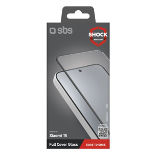 SBS Full Cover Glass, Xiaomi 15, läbipaistev - Ekraanikaitseklaas