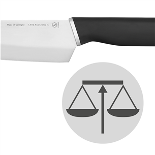 WMF Kineo, 18 cm, must/roostevaba teras - Santoku nuga