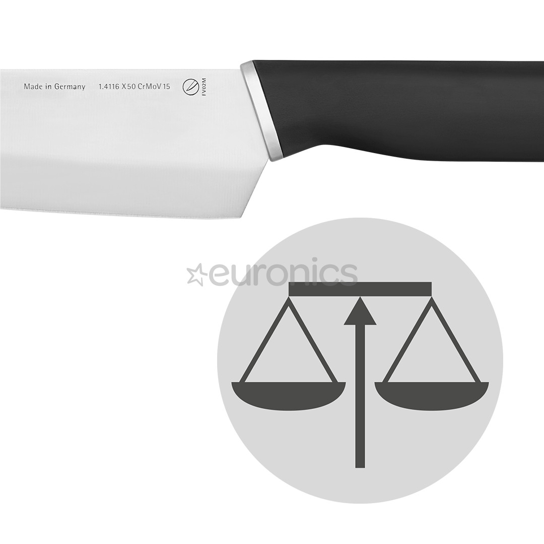 WMF Kineo, 18 cm, black/stainless steel - Santoku knife