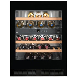 Liebherr, 34 bottles, height 82 cm, black - Built-in Wine Cooler