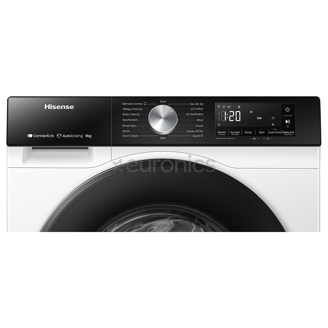 Hisense, 8 kg, depth 48 cm, 1400 rpm - Front load washing machine