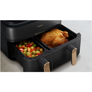 Philips 5000 Series Dual Basket, 2750 W, 9 L, must - Kuumaõhufritüür