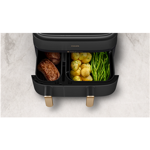 Philips 5000 Series Dual Basket, 2750 W, 9 L, must - Kuumaõhufritüür
