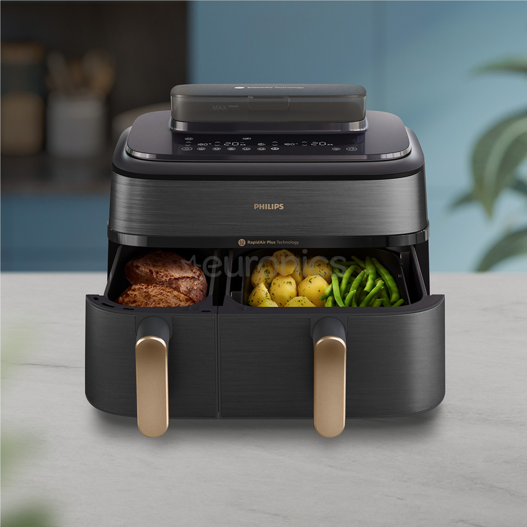 Philips 5000 Series Dual Basket, 2750 W, 9 L, must - Kuumaõhufritüür