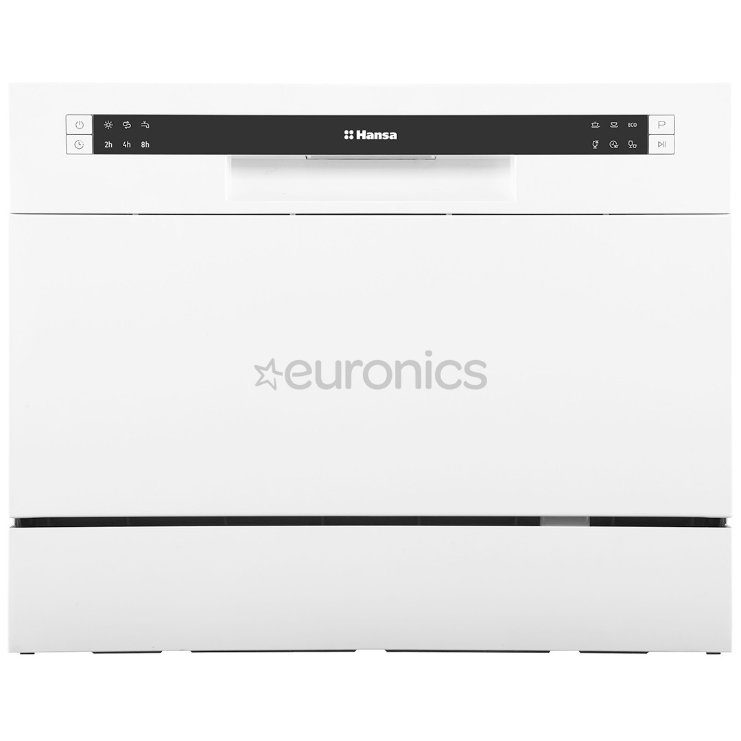 Hansa, mini, 6 place settings, width 55 cm, white - Free standing dishwasher