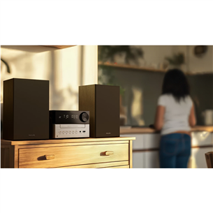 Philips TAM3205, 2.0, must/hõbe - Muusikakeskus
