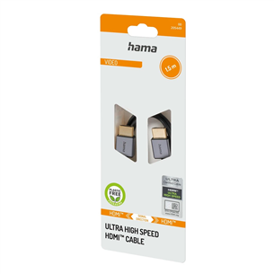 Hama HDMI Cable, 2.1, 8K, 1,5 m, must - Kaabel