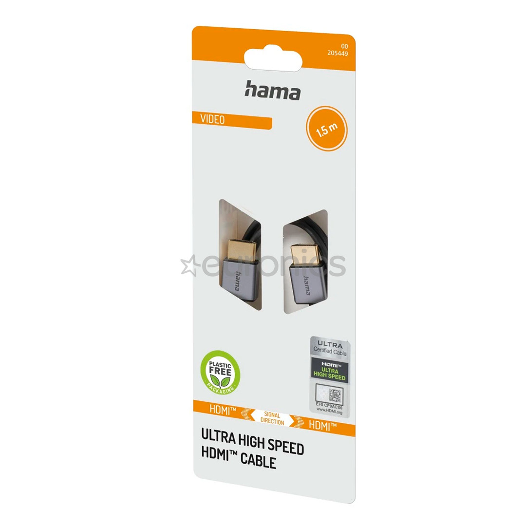 Hama HDMI Cable, 2.1, 8K, 1,5 m, must - Kaabel