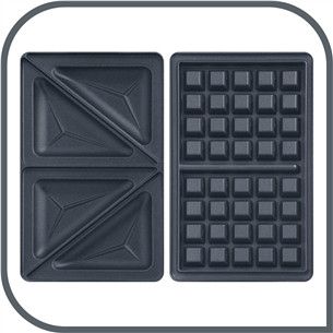 Tefal Snack Time, 700 W, black/inox - Sandwich and waffle maker