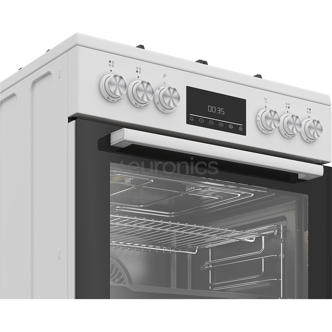 Beko, 72 L, width 60 cm, white - Gas cooker with electric oven
