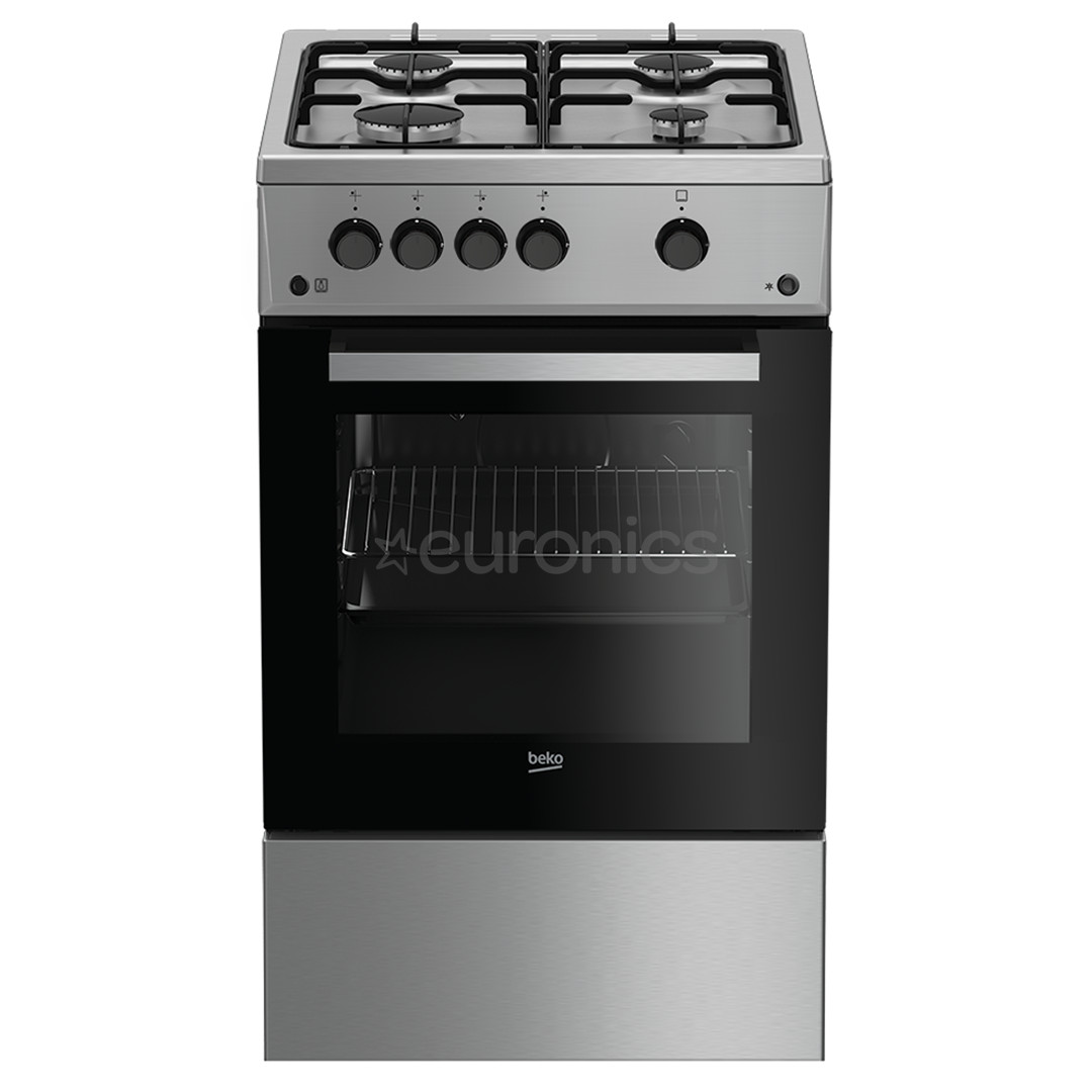 Beko, 60 L, laius 50 cm, roostevaba teras - Gaasipliit