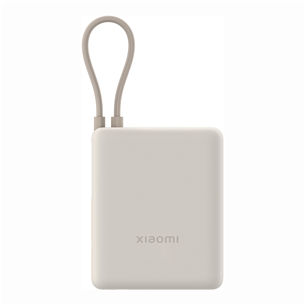 Xiaomi Power Bank, 33 W, 10000 mAh, sisseehitatud kaabel, beež - Akupank BHR9333GL