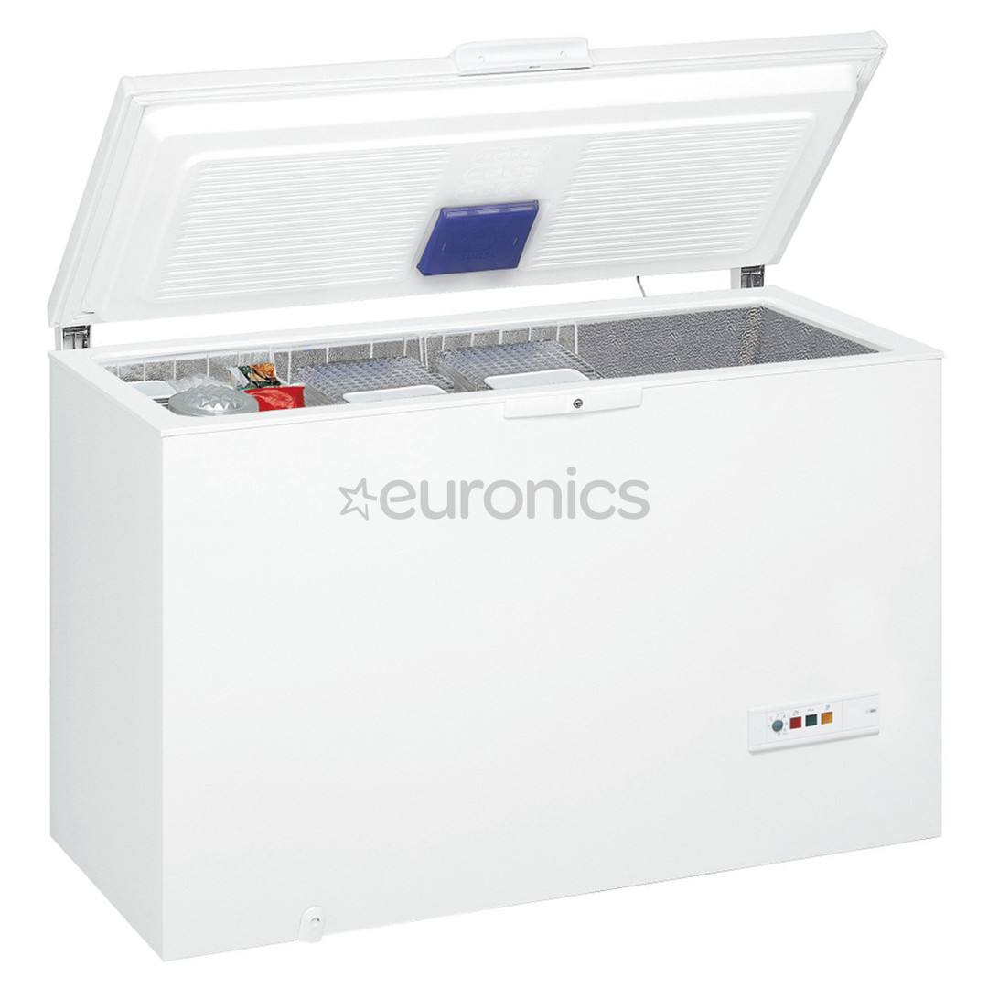 Whirlpool, 394 L, laius 140.5 cm, valge - Sügavkülmkirst