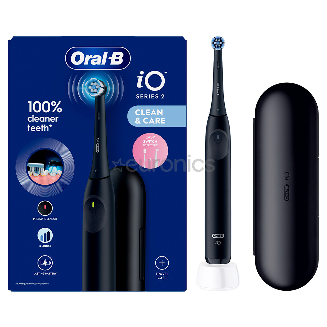 Braun Oral-B iO2, футляр, черный - Электрическая зубная щетка
