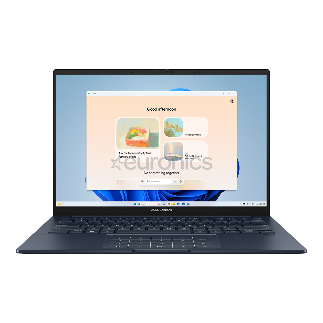 Asus Zenbook 14 OLED, 14'', 3K, OLED, 120 Hz, Ultra 7, 32 GB, 1 TB, ENG, sinine - Sülearvuti