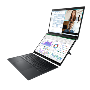 Asus Zenbook Duo OLED, 14'', 3K, OLED, 120 Гц, Ultra 9, 32 ГБ, 2 ТБ, ENG, темно-серый - Ноутбук