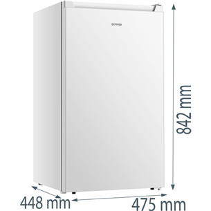 Gorenje, 82 L, height 85 cm, white - Refrigerator