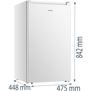 Gorenje, 82 L, kõrgus 85 cm, valge - Külmik