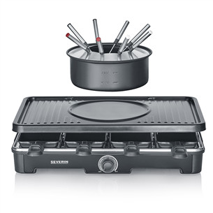 Severin, 1400 W, black - Raclette-Fondue combination
