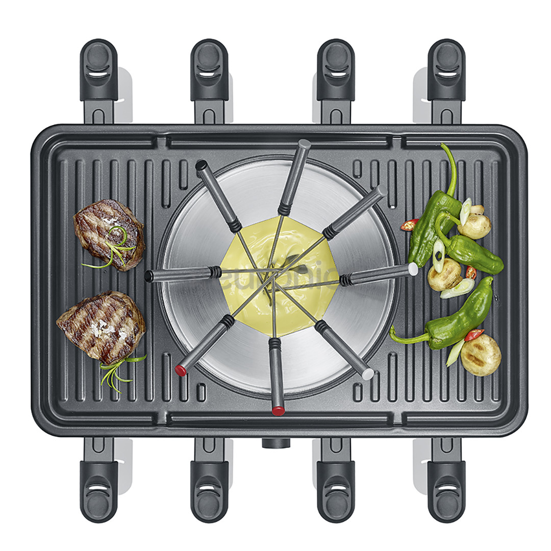 Severin, 1400 W, black - Raclette-Fondue combination