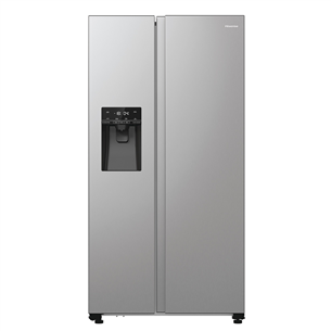Hisense, NoFrost, 566 L, kõrgus 179 cm, hall - SBS-Külmik RS5P535NTCE