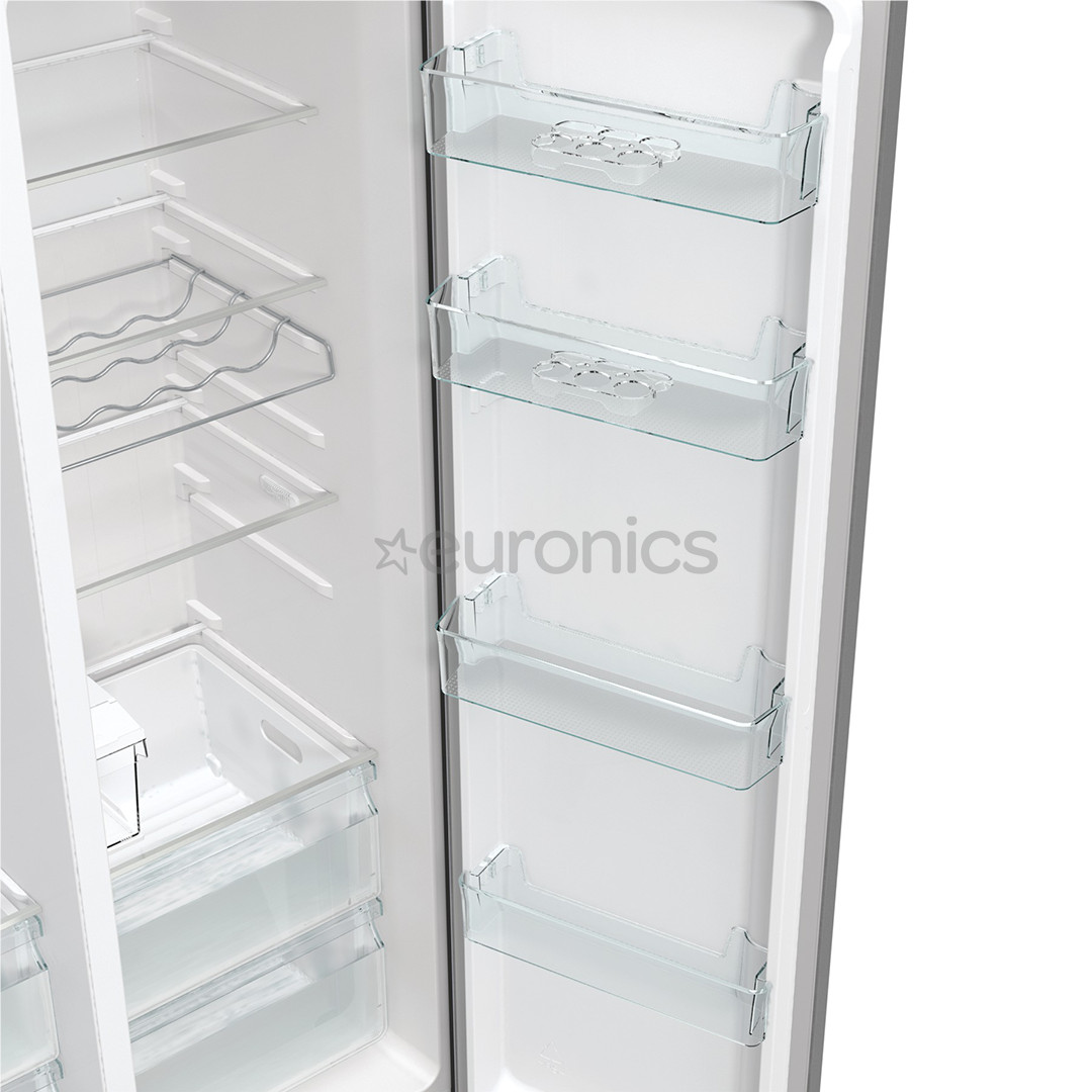 Hisense, NoFrost, 566 L, kõrgus 179 cm, hall - SBS-Külmik