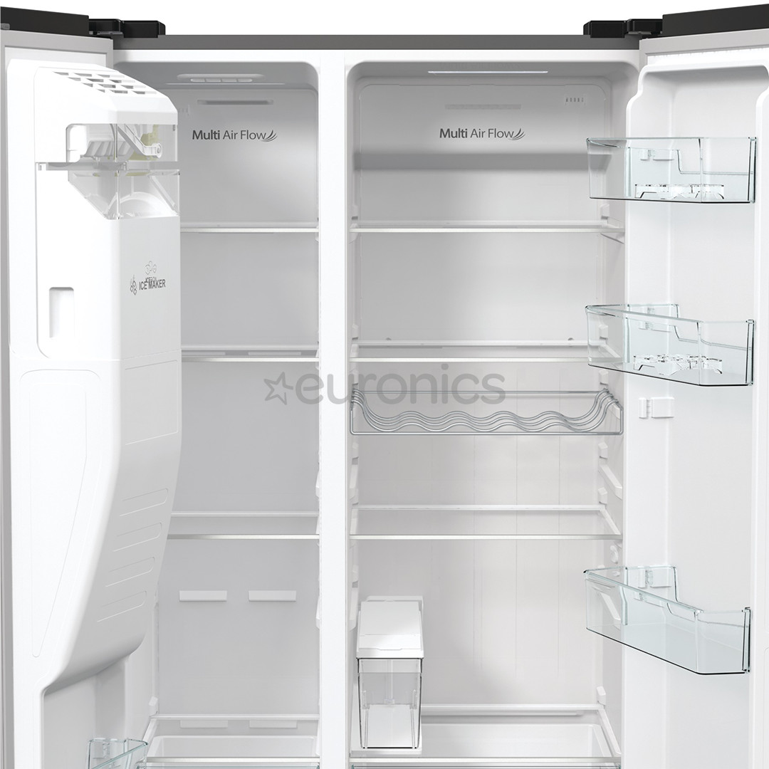 Hisense, NoFrost, 566 L, kõrgus 179 cm, hall - SBS-Külmik