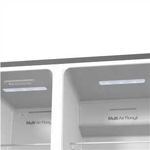 Hisense, NoFrost, 566 L, kõrgus 179 cm, hall - SBS-Külmik