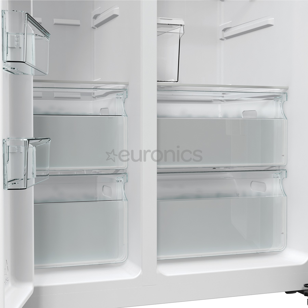 Hisense, NoFrost, 566 L, height 179 cm, black steel - SBS Refrigerator