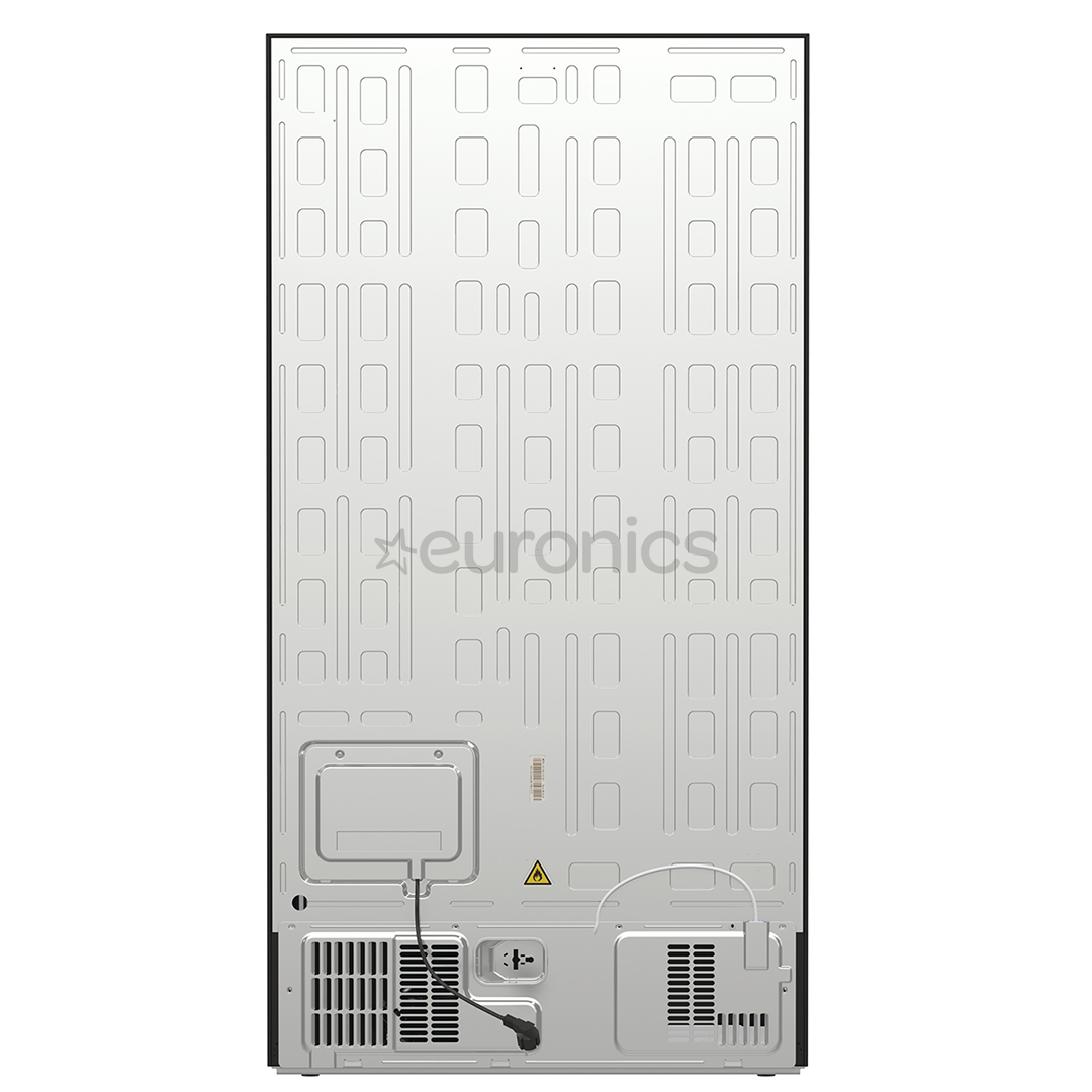 Hisense, NoFrost, 566 L, height 179 cm, black steel - SBS Refrigerator