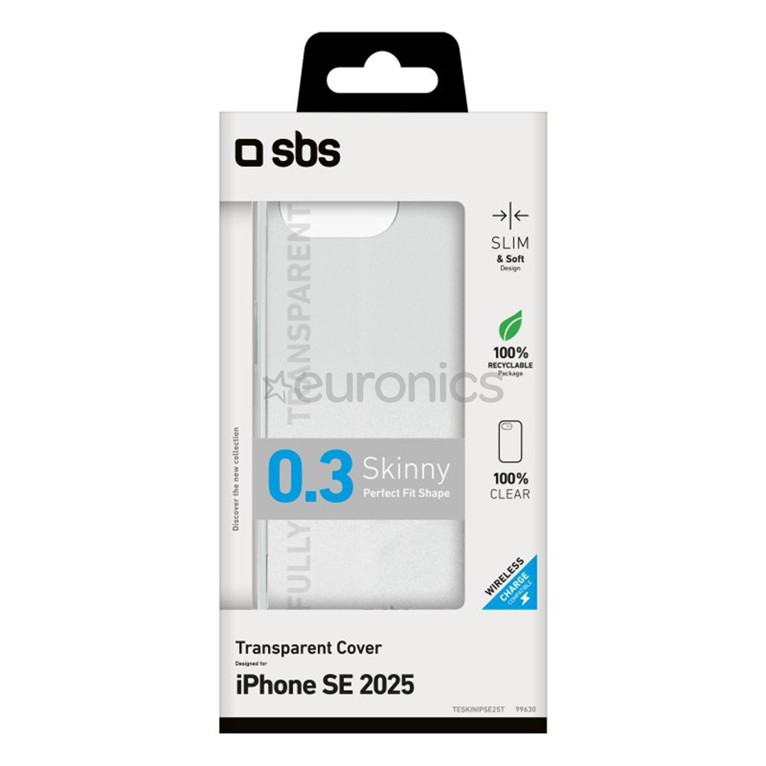 SBS Skinny cover, iPhone 16e, läbipaistev - Nutitelefoni ümbris