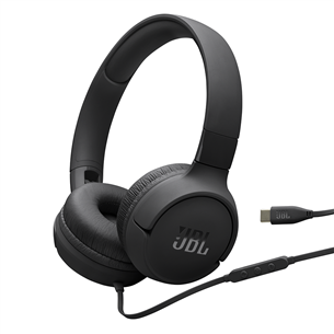JBL Tune 520C, must - Kõrvapealsed kõrvaklapid JBLT520CBLK