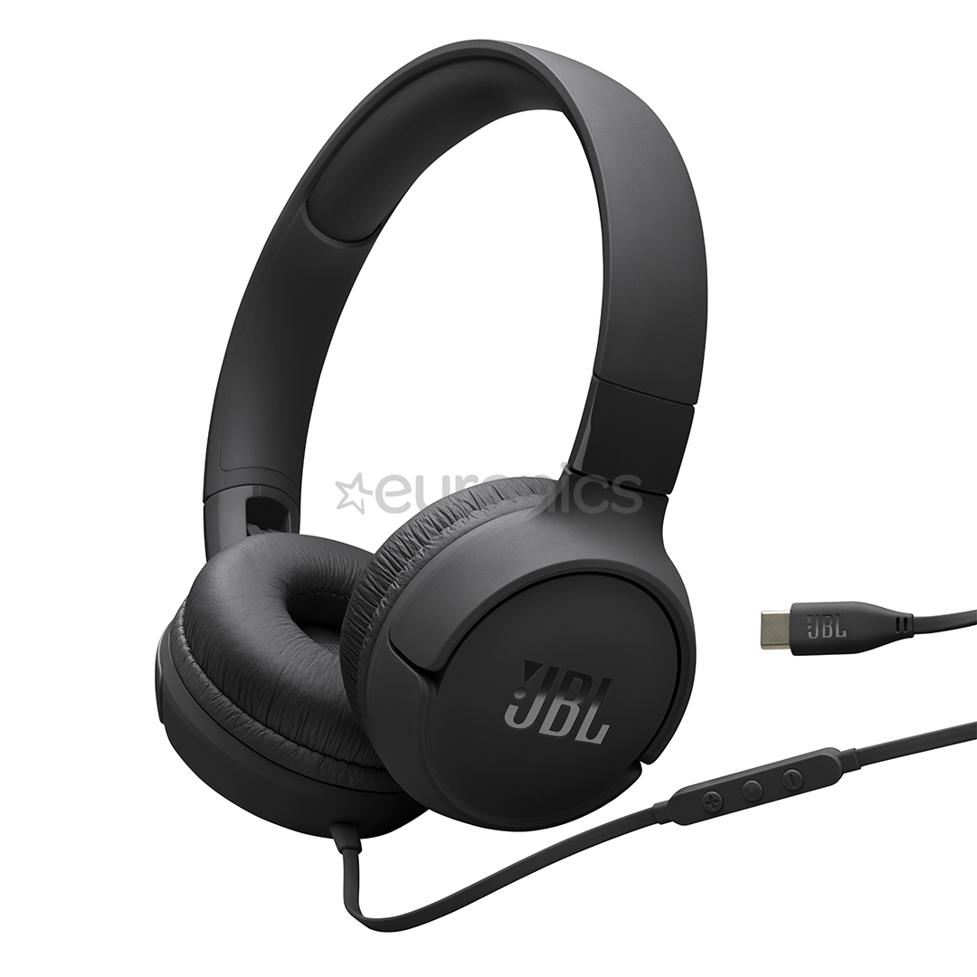 JBL Tune 520C, must - Kõrvapealsed kõrvaklapid