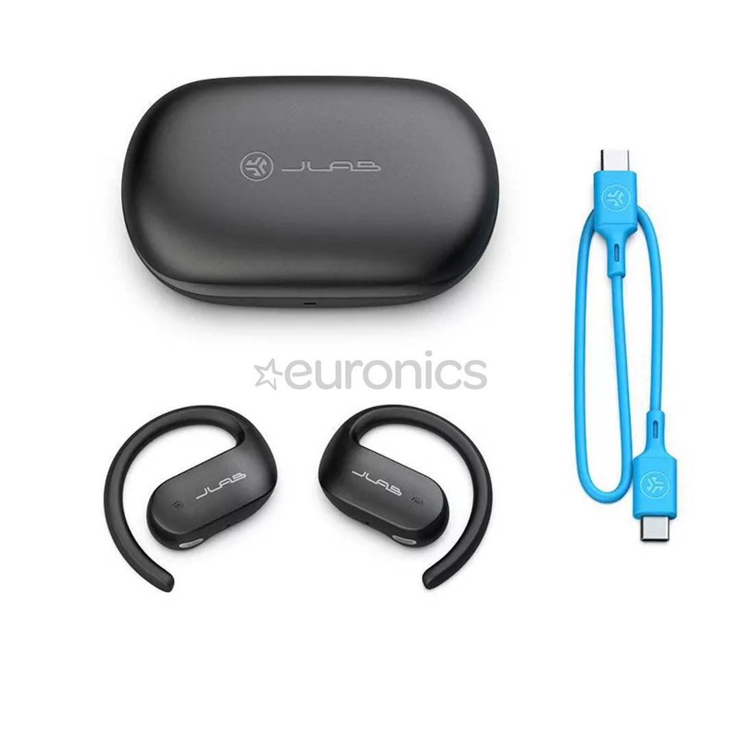 JLab Open Sport, must - Täisjuhtmevabad kõrvaklapid