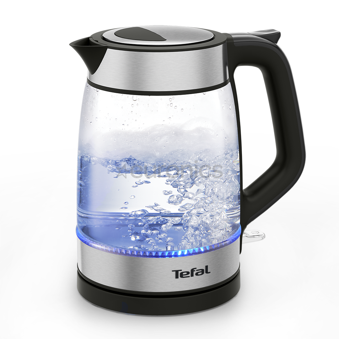 Tefal, 1.7 L, black - Glass kettle