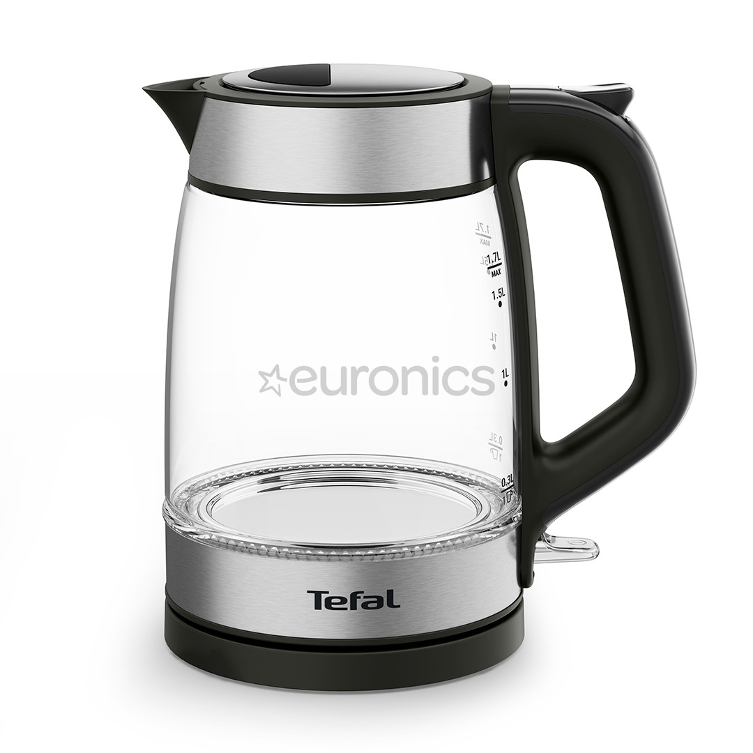 Tefal, 1.7 L, black - Glass kettle
