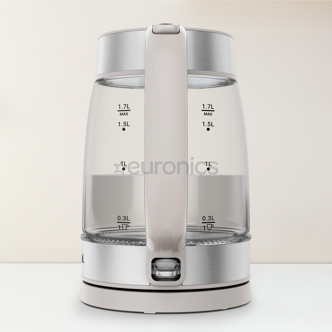 Tefal, 1.7 L, grey - Glass kettle