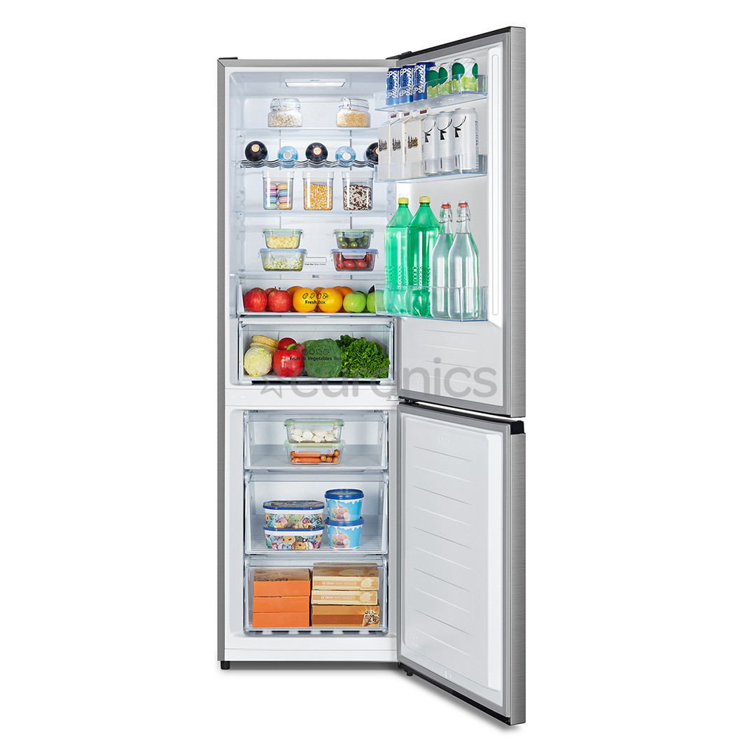 Hisense, NoFrost, 304 L, height 186 cm, stainless steel - Refrigerator