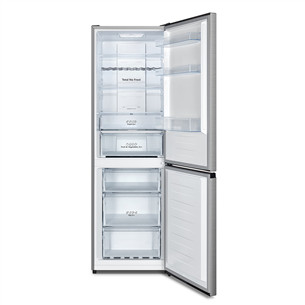 Hisense, NoFrost, 304 L, height 186 cm, stainless steel - Refrigerator