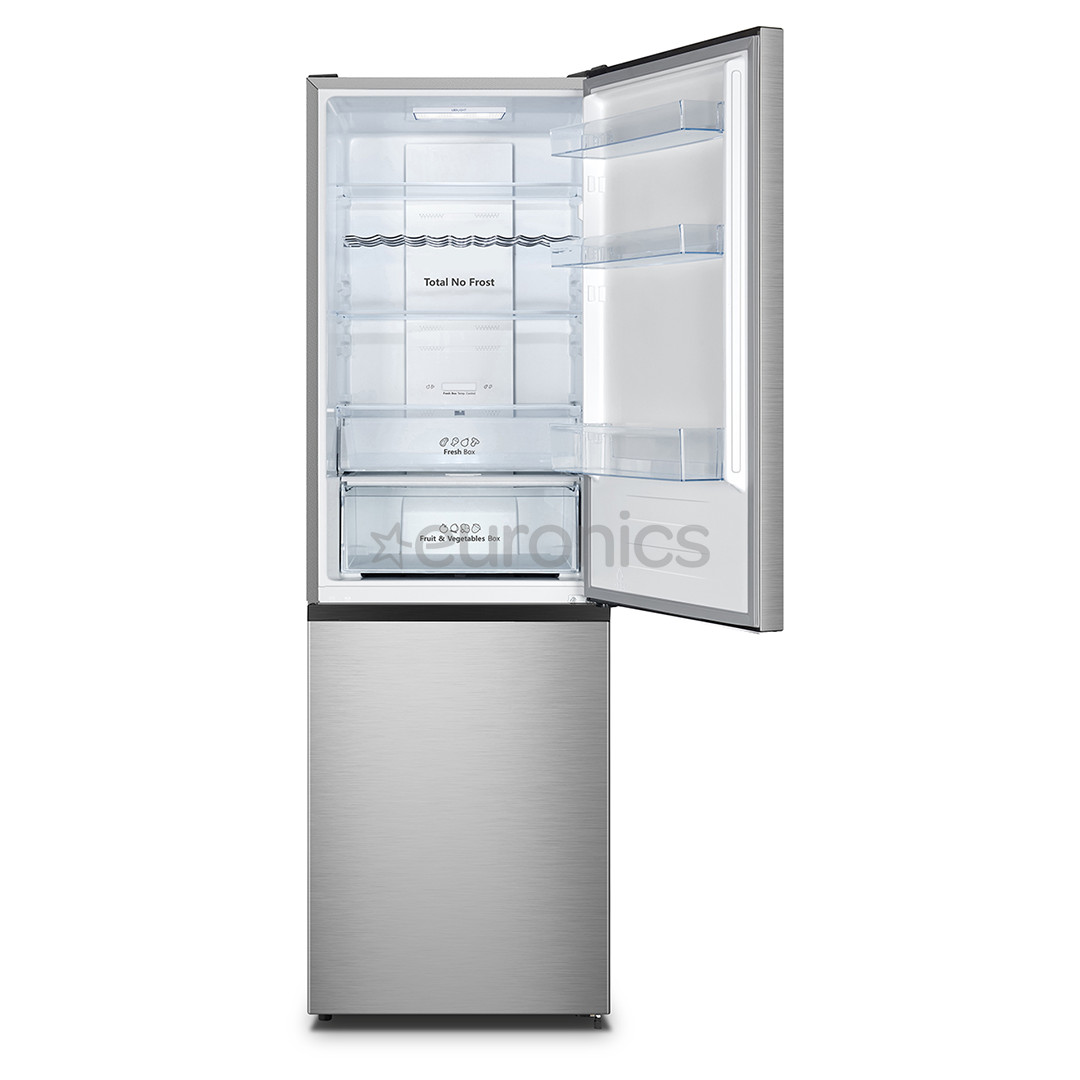 Hisense, NoFrost, 304 L, height 186 cm, stainless steel - Refrigerator