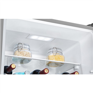 Hisense, NoFrost, 304 L, height 186 cm, stainless steel - Refrigerator